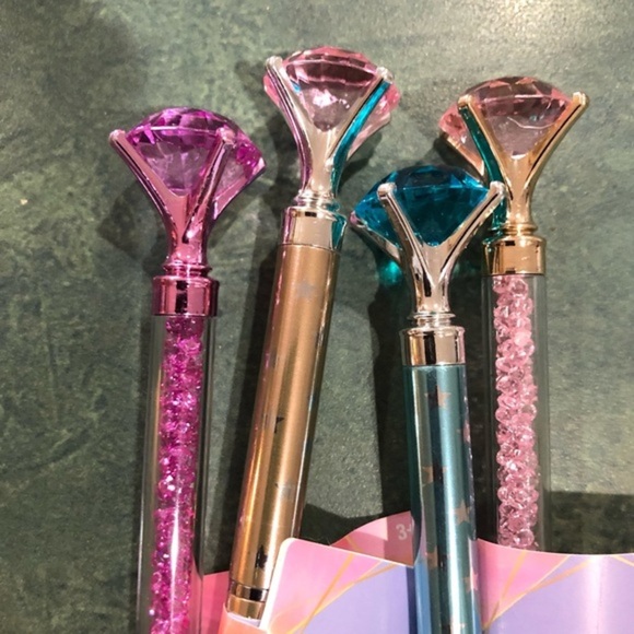 4pack‎ Gemstone topped ballpoint pens new FREE with purchase - Picture 1 of 11